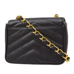 AMORE Vintage CHANEL 1994-1996 Chevron Letter Flap Mini Black Caviar 63355 24 AMORE Vintage CHANEL 1994-1996 Chevron Letter Flap Mini Black Caviar 63355 -Best Jewelry Store 20220516 63355 02