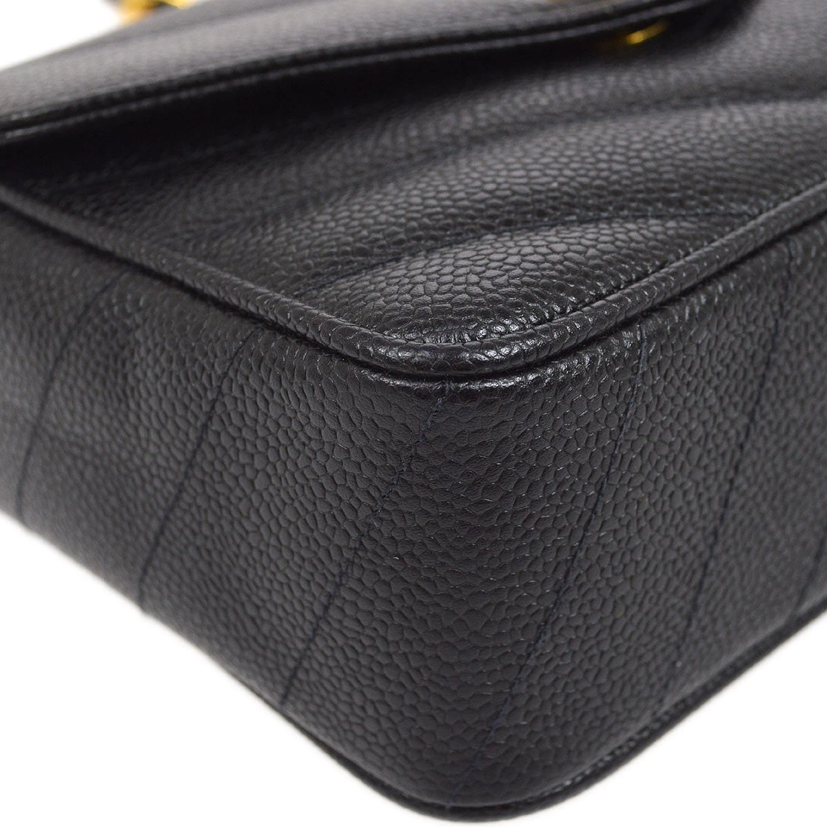 AMORE Vintage CHANEL 1994-1996 Chevron Letter Flap Mini Black Caviar 63355 17 AMORE Vintage CHANEL 1994-1996 Chevron Letter Flap Mini Black Caviar 63355 - Image 15