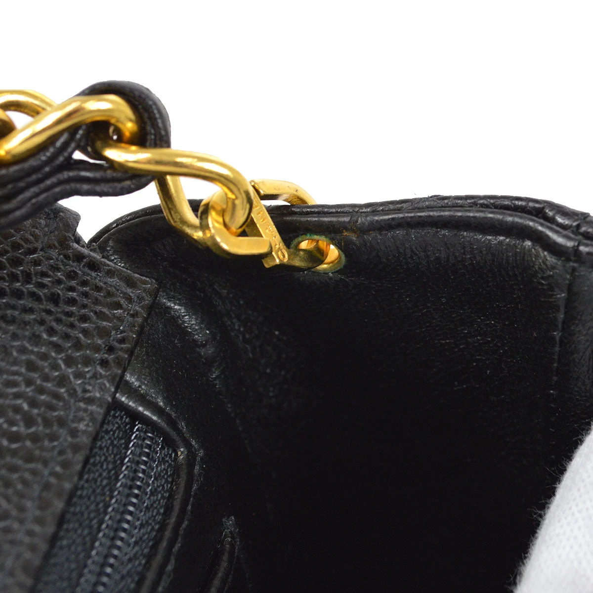 AMORE Vintage CHANEL 1994-1996 Chevron Letter Flap Mini Black Caviar 63355 12 AMORE Vintage CHANEL 1994-1996 Chevron Letter Flap Mini Black Caviar 63355 - Image 10