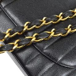AMORE Vintage CHANEL 1994-1996 Black Caviar Vertical Classic Flap Jumbo 73576 -Best Jewelry Store 20220601 73576 05