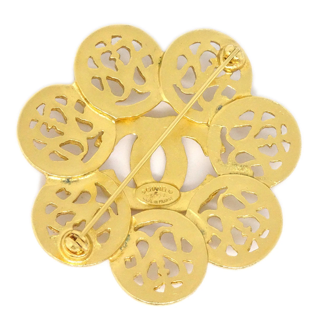 AMORE Vintage CHANEL 1995 Fretwork Paisley Brooch Gold 73726 8 AMORE Vintage CHANEL 1995 Fretwork Paisley Brooch Gold 73726 - Image 6