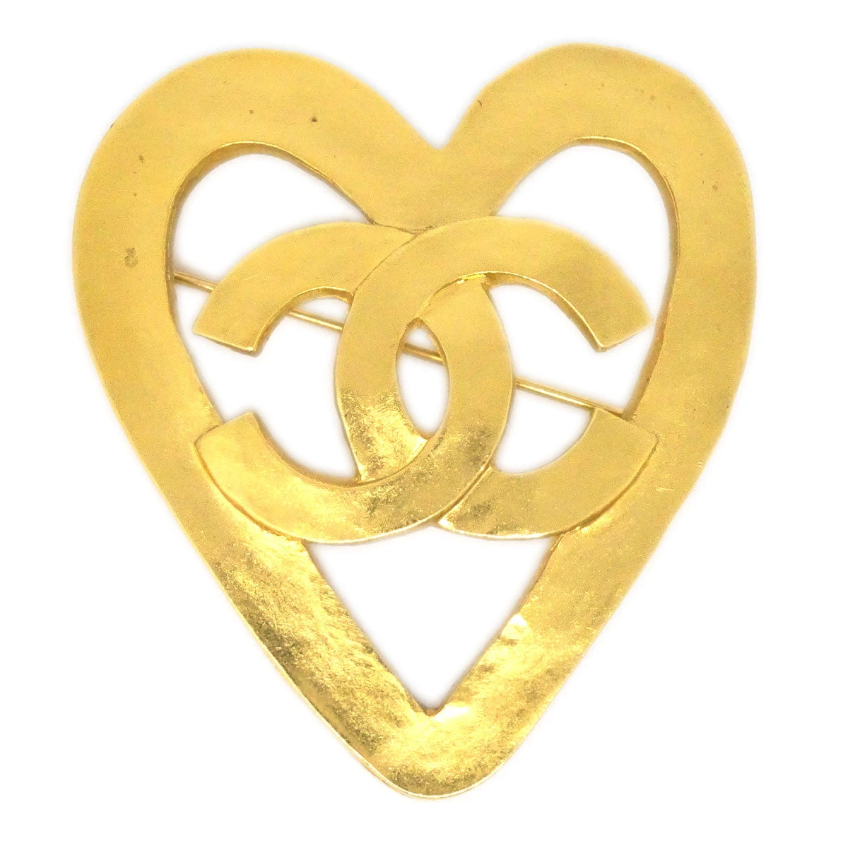 AMORE Vintage CHANEL Heart Brooch Pin Gold 95P 94206 7 AMORE Vintage CHANEL Heart Brooch Pin Gold 95P 94206 - Image 5