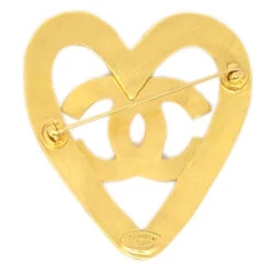 AMORE Vintage CHANEL Heart Brooch Pin Gold 95P 94206 15 AMORE Vintage CHANEL Heart Brooch Pin Gold 95P 94206 -Best Jewelry Store 20220620 94206 02 109ee1b5 09cc 40c2 87e2 fc9a76cceadc