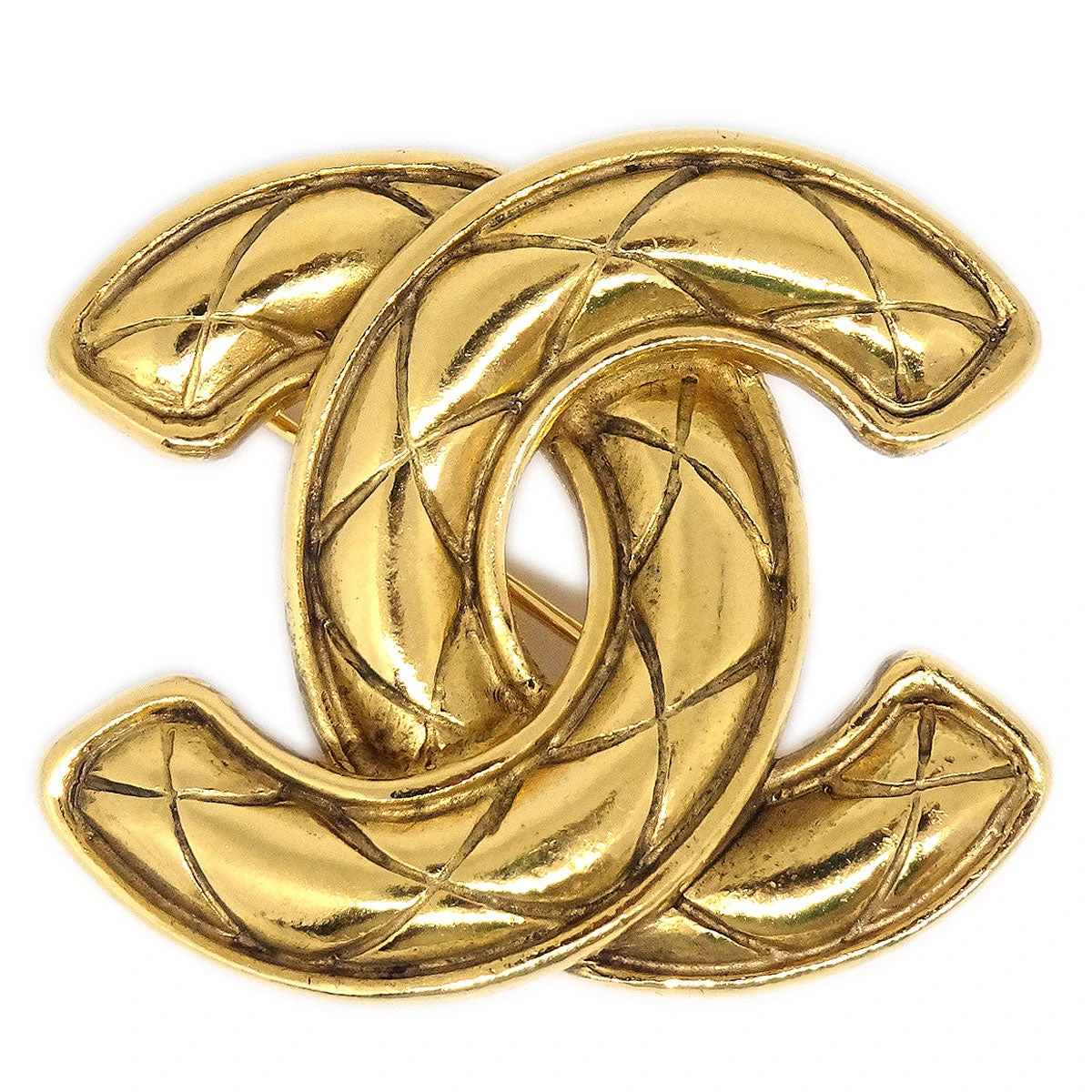 AMORE Vintage CHANEL Quilted Brooch Pin Gold 1153 94725 7 AMORE Vintage CHANEL Quilted Brooch Pin Gold 1153 94725 - Image 5