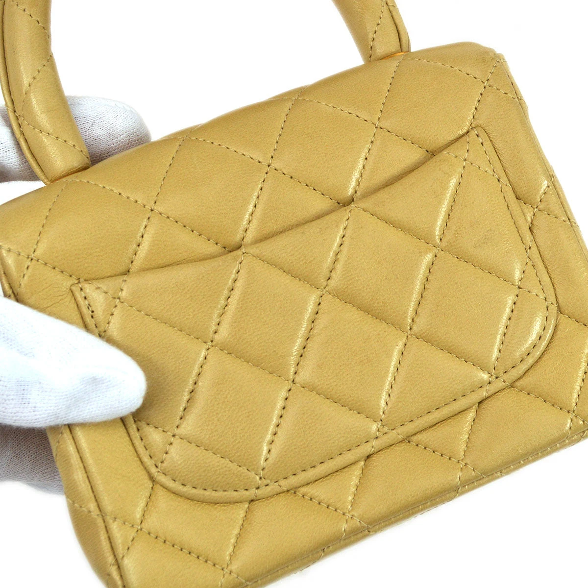 AMORE Vintage CHANEL 1994 Classic Flap Handbag Set Beige Lambskin 94751 8 AMORE Vintage CHANEL 1994 Classic Flap Handbag Set Beige Lambskin 94751 - Image 6