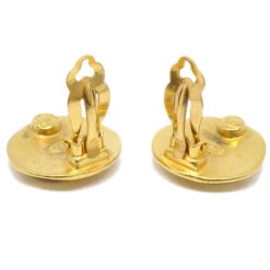 AMORE Vintage CHANEL 1996 Button Earrings Clip-On Gold Medium 64476 -Best Jewelry Store 20220715 64476 03