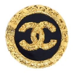 AMORE Vintage CHANEL 1993 Brooch Pin Gold Black 64502 -Best Jewelry Store 20220715 64502 01 270efb0b 055f 4619 b3af acec67870107