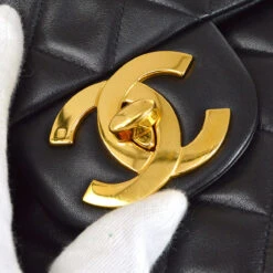AMORE Vintage CHANEL 1994-1996 Black Lambskin Classic Flap Maxi 75100 -Best Jewelry Store 20220810 75100 04