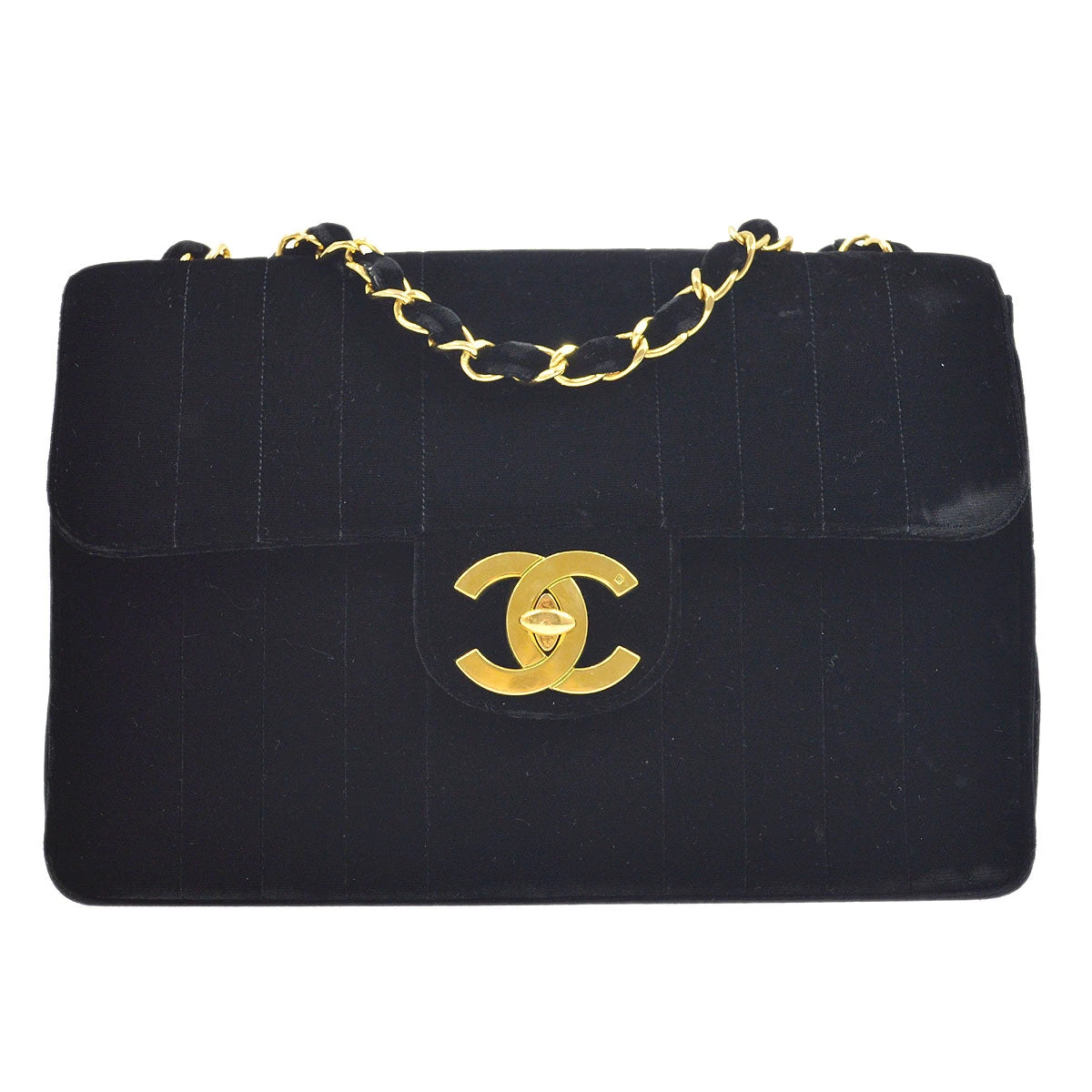 AMORE Vintage CHANEL 1994-1996 Vertical Stitch Classic Flap Jumbo Black Velvet A41370i 13 AMORE Vintage CHANEL 1994-1996 Vertical Stitch Classic Flap Jumbo Black Velvet A41370i - Image 11