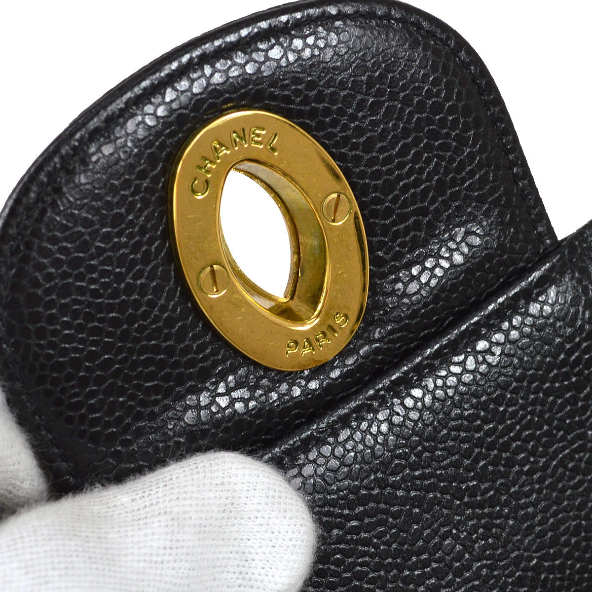 AMORE Vintage CHANEL 1991-1994 Big CC Vertical Classic Flap Jumbo Black Caviar 96283 21 AMORE Vintage CHANEL 1991-1994 Big CC Vertical Classic Flap Jumbo Black Caviar 96283 - Image 19