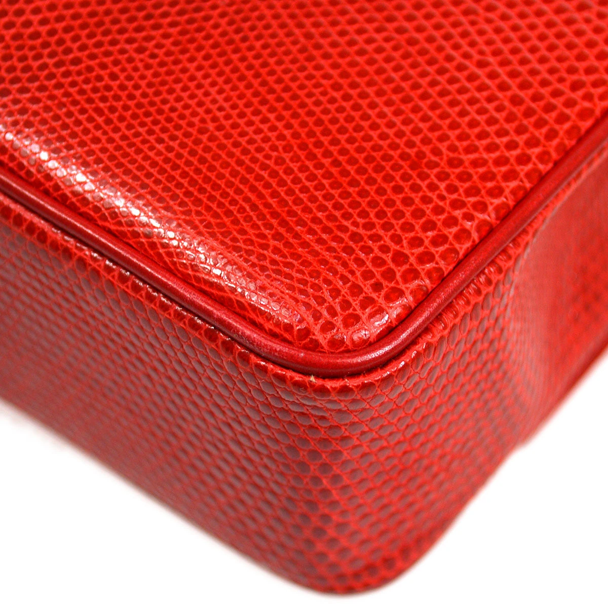 AMORE Vintage CHANEL 1986-1988 Big CC Pointed Flap Mini Red Lizard 45000 15 AMORE Vintage CHANEL 1986-1988 Big CC Pointed Flap Mini Red Lizard 45000 - Image 13