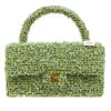 AMORE Vintage CHANEL * 1994 Classic Flap Handbag Medium Green Tweed 54084 -Best Jewelry Store 20221007 54084 01