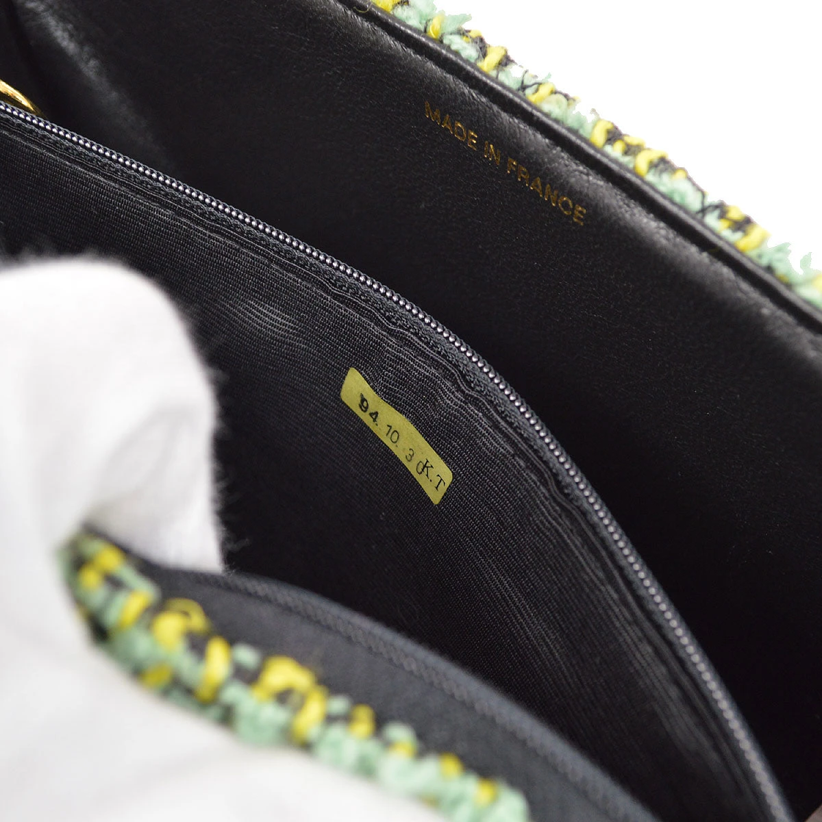 AMORE Vintage CHANEL * 1994 Classic Flap Handbag Medium Green Tweed 54084 22 AMORE Vintage CHANEL * 1994 Classic Flap Handbag Medium Green Tweed 54084 - Image 20