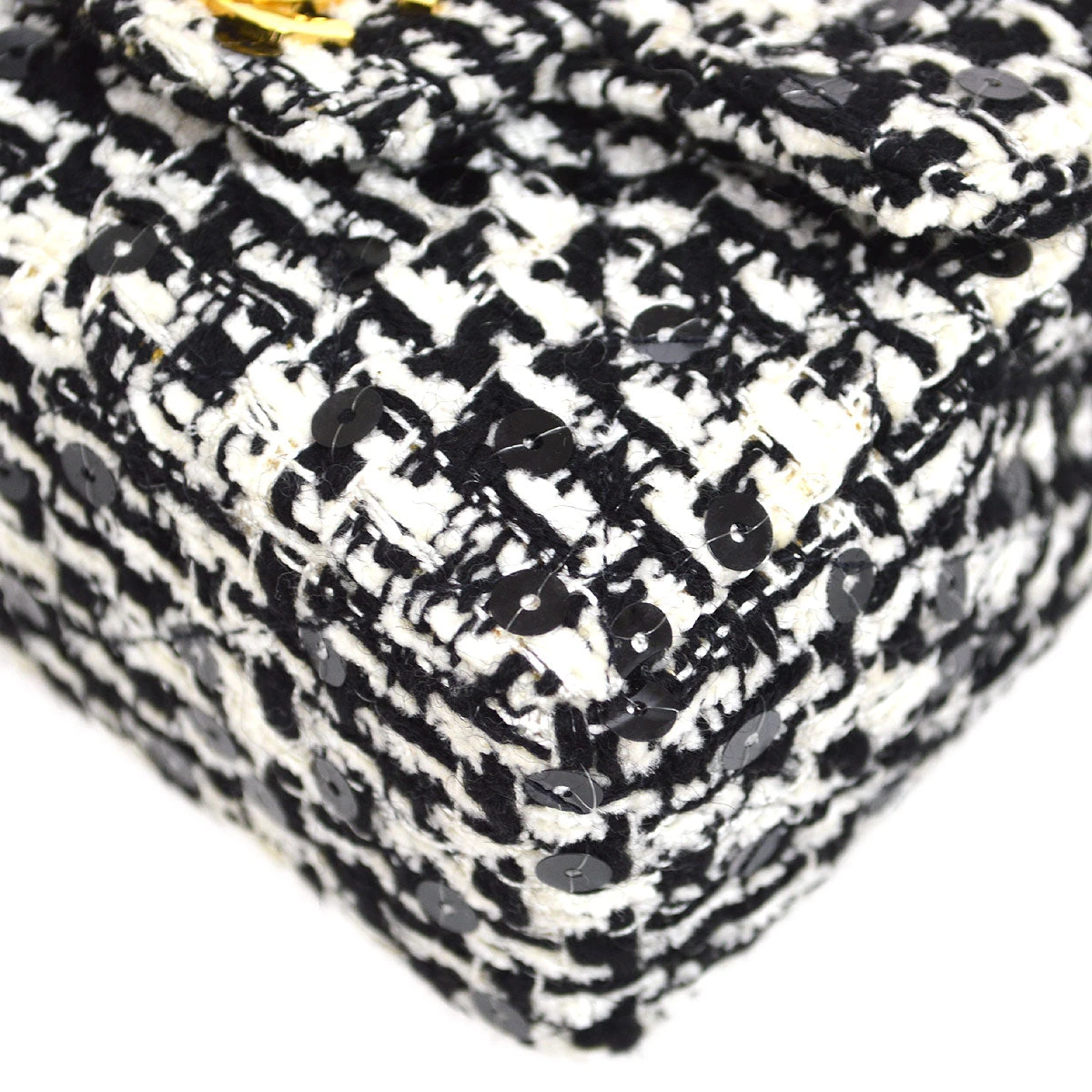 AMORE Vintage CHANEL * 1991-1994 Classic Flap Handbag Micro Tweed 24812 16 AMORE Vintage CHANEL * 1991-1994 Classic Flap Handbag Micro Tweed 24812 - Image 14