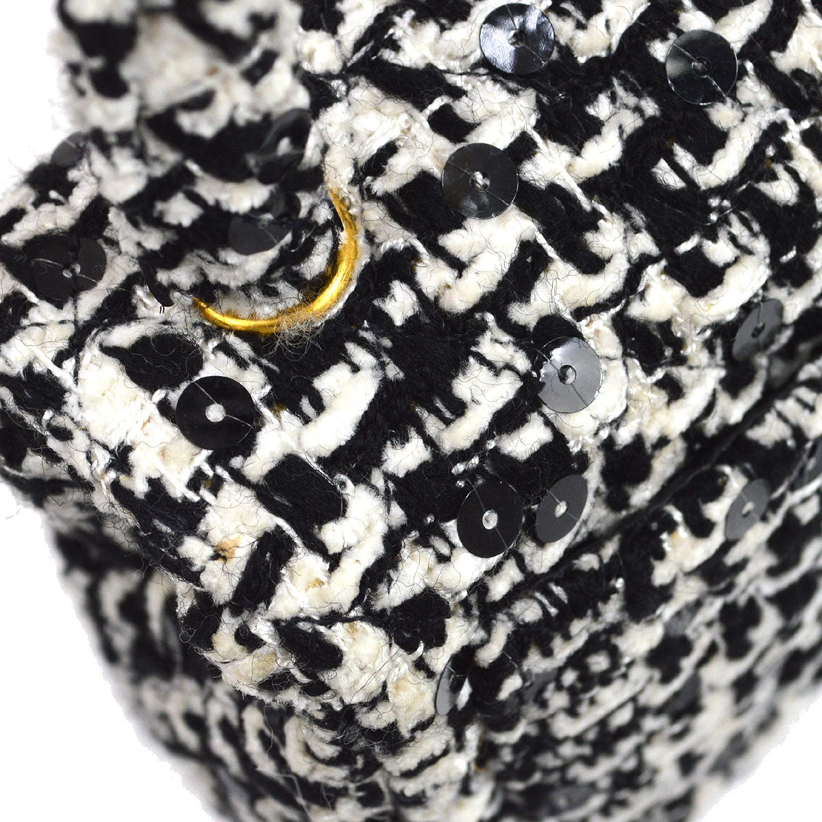 AMORE Vintage CHANEL * 1991-1994 Classic Flap Handbag Micro Tweed 24812 9 AMORE Vintage CHANEL * 1991-1994 Classic Flap Handbag Micro Tweed 24812 - Image 7