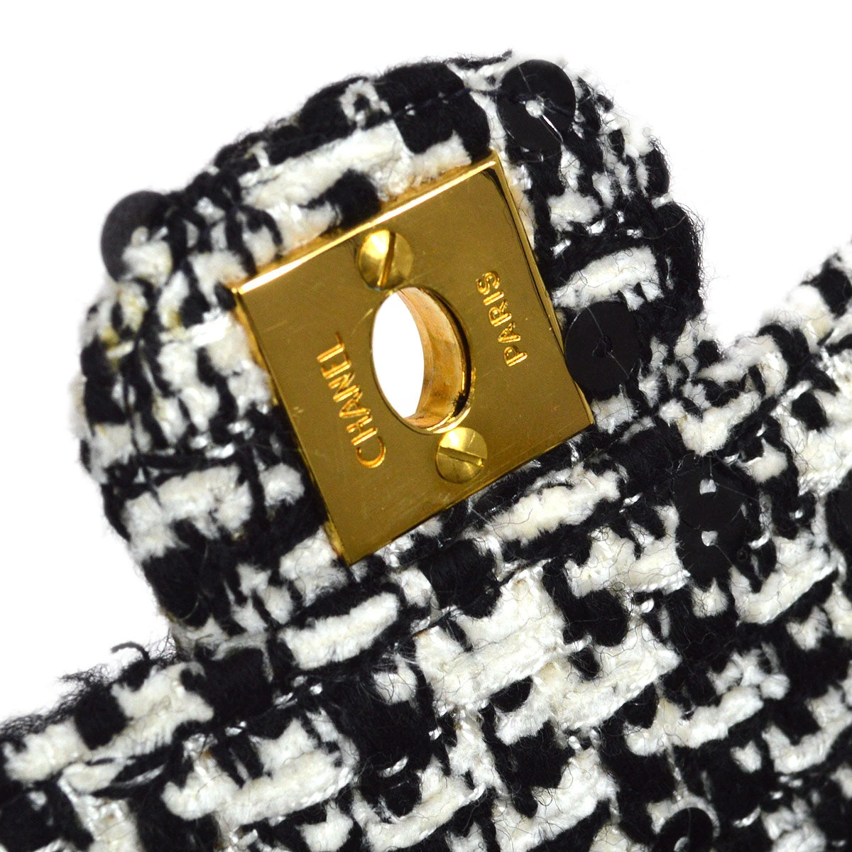 AMORE Vintage CHANEL * 1991-1994 Classic Flap Handbag Micro Tweed 24812 12 AMORE Vintage CHANEL * 1991-1994 Classic Flap Handbag Micro Tweed 24812 - Image 10