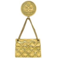 AMORE Vintage CHANEL 1994 Quilted Bag Brooch Pin Gold 29 AK35532b -Best Jewelry Store 20221208 ak35532b 01 03476ed7 0fdc 4fa4 8f8a f40ed2a382f0