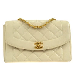 AMORE Vintage CHANEL * 1996-1997 Tall Diana Flap Medium Ivory Caviar 46406 -Best Jewelry Store 20221219 46406 01 a107cb9b 1a10 47b9 8580 8e886c939548