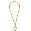 AMORE Vintage CHANEL 1995 Heart Loupe Gold Chain Necklace 56584 -Best Jewelry Store 20221230 56584 01