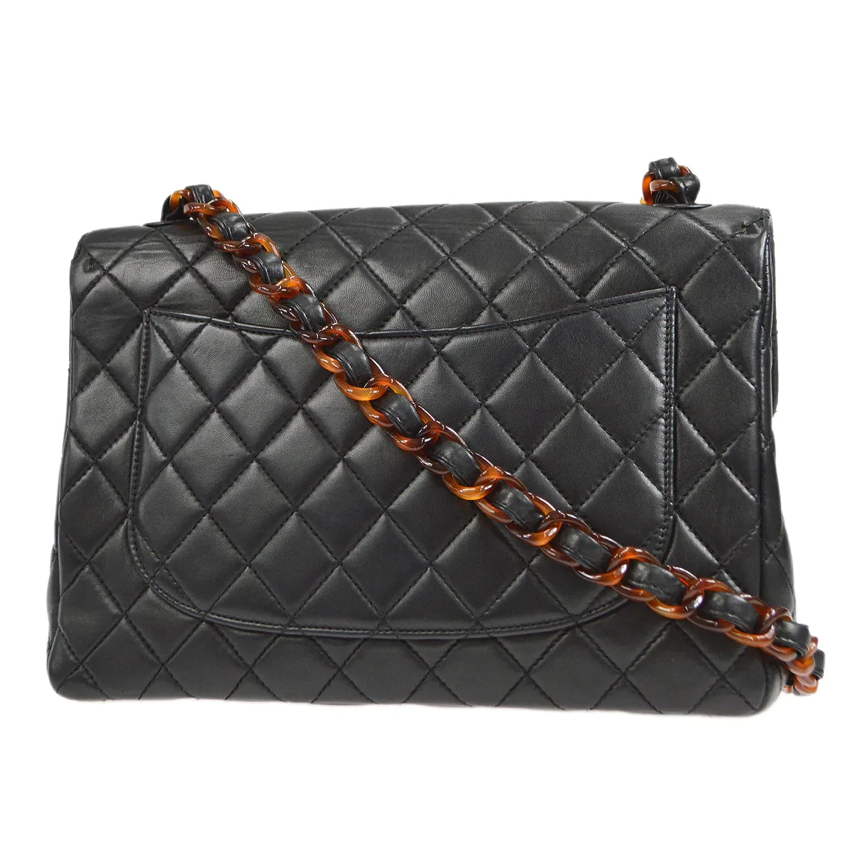 AMORE Vintage CHANEL 1996-1997 Classic Flap Jumbo Black Lambskin 46427 14 AMORE Vintage CHANEL 1996-1997 Classic Flap Jumbo Black Lambskin 46427 - Image 12