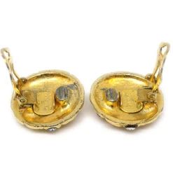 AMORE Vintage CHANEL 1980s Crystal & Gold Quilted Earrings Clip-On 17240 -Best Jewelry Store 20230123 17240 04 4ee2d507 719c 4dc6 84b7 be7241c363f8