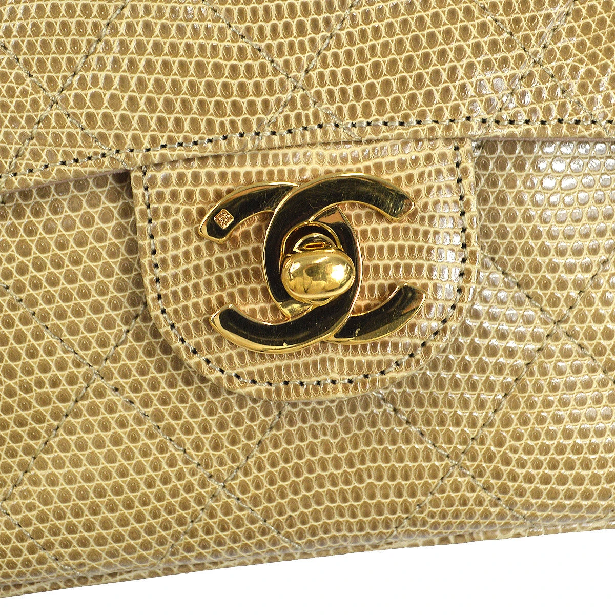 AMORE Vintage CHANEL 1991-1994 Classic Square Flap Mini Beige Lizard 47683 19 AMORE Vintage CHANEL 1991-1994 Classic Square Flap Mini Beige Lizard 47683 - Image 17