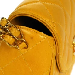 AMORE Vintage CHANEL 1996-1997 Round Flap Handbag Orange Lambskin 26418 -Best Jewelry Store 202302013 26418 04