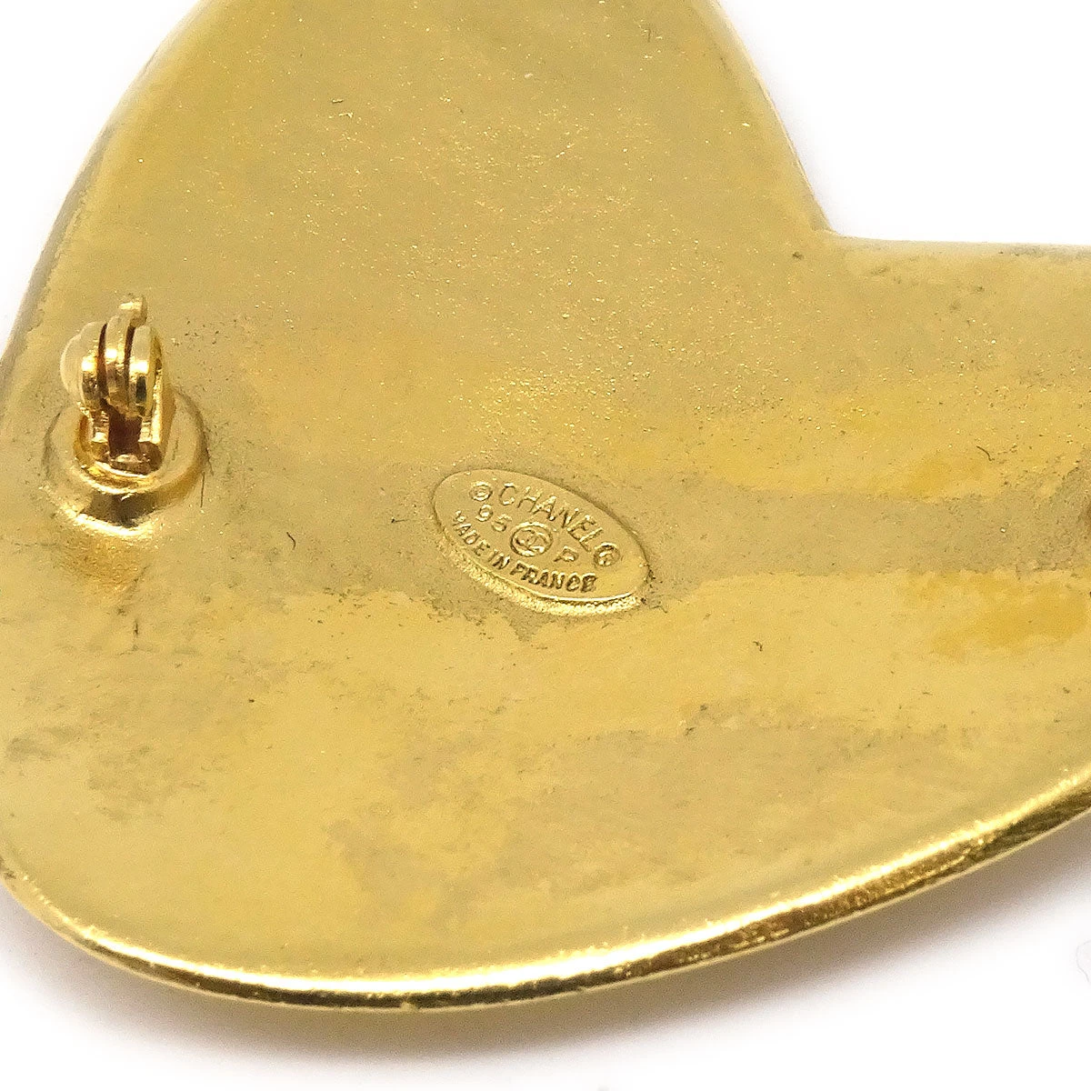 AMORE Vintage CHANEL Heart Brooch Pin Gold 95P 27406 10 AMORE Vintage CHANEL Heart Brooch Pin Gold 95P 27406 - Image 8