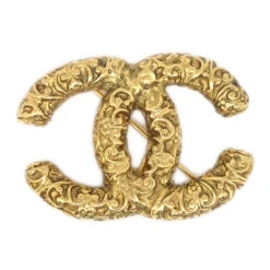 AMORE Vintage CHANEL CC Brooch Pin Gold 93A 27411