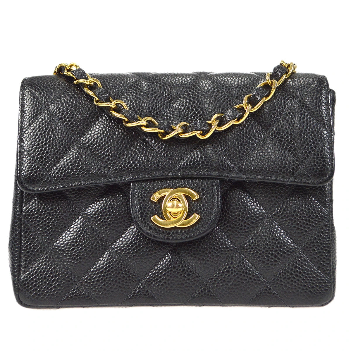 AMORE Vintage CHANEL Classic Flap Mini Square Chain Shoulder Bag Black Caviar 18176 13 AMORE Vintage CHANEL Classic Flap Mini Square Chain Shoulder Bag Black Caviar 18176 - Image 11