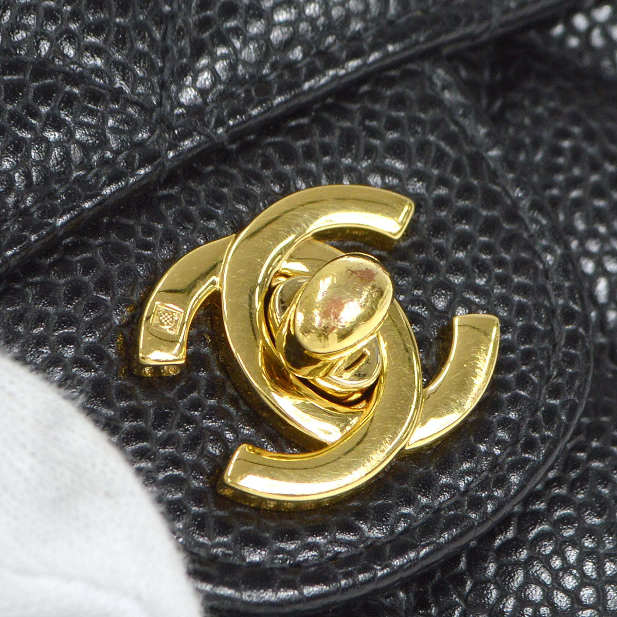 AMORE Vintage CHANEL Classic Flap Mini Square Chain Shoulder Bag Black Caviar 18176 7 AMORE Vintage CHANEL Classic Flap Mini Square Chain Shoulder Bag Black Caviar 18176 - Image 5