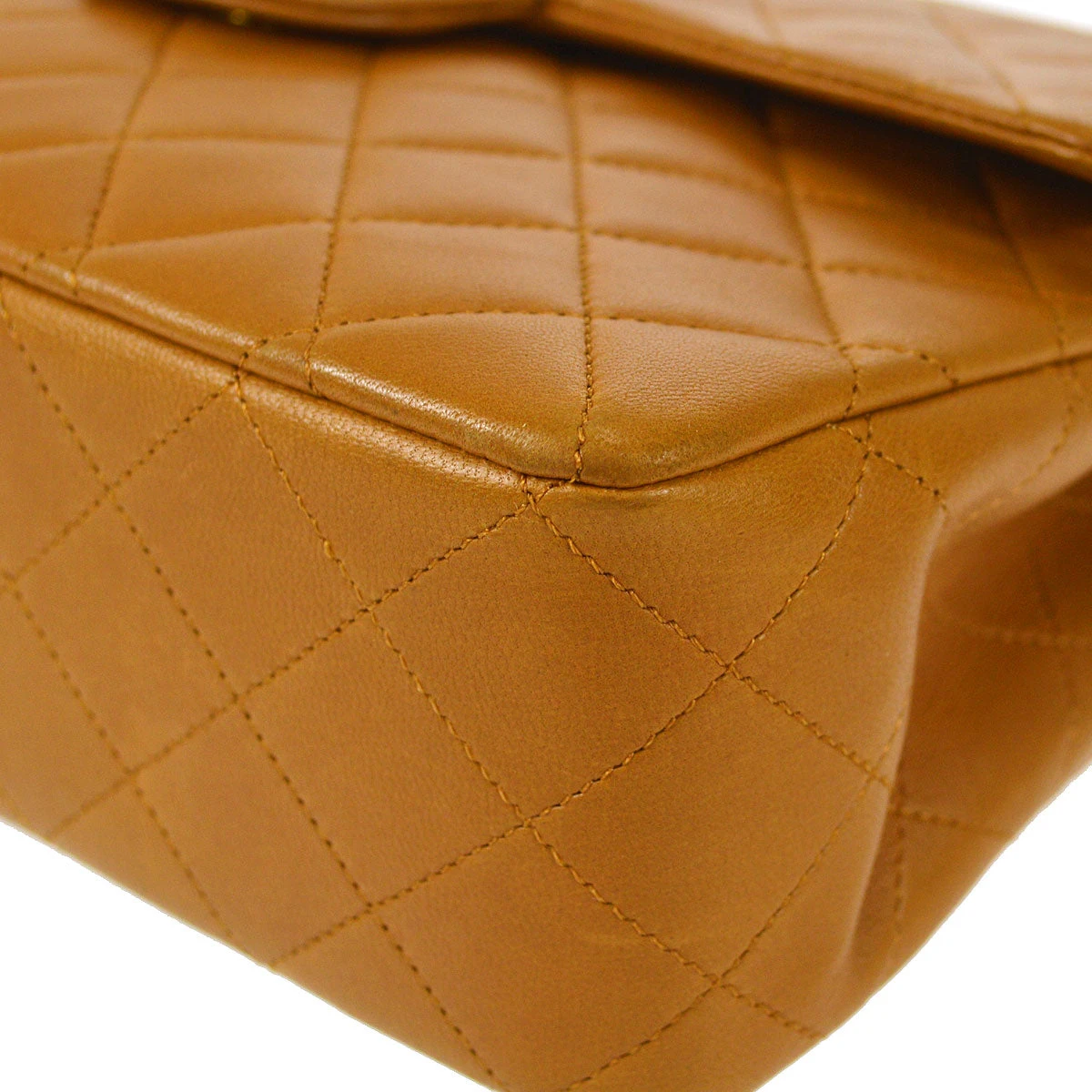 AMORE Vintage CHANEL 1989-1991 Tall Classic Double Flap Medium Camel Lambskin 27232 15 AMORE Vintage CHANEL 1989-1991 Tall Classic Double Flap Medium Camel Lambskin 27232 - Image 13