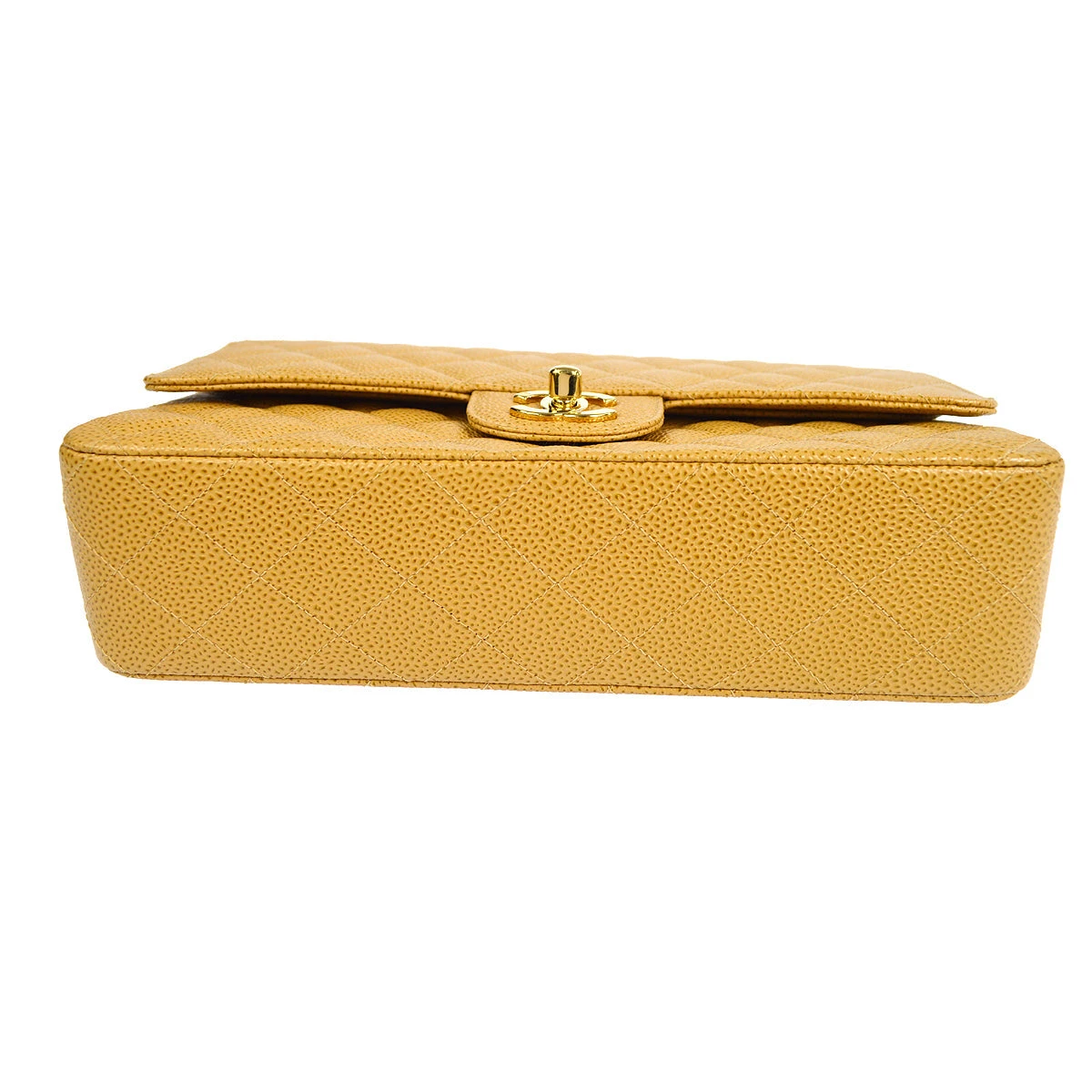 AMORE Vintage CHANEL Classic Double Flap Medium Shoulder Bag Beige Caviar 18728 5 AMORE Vintage CHANEL Classic Double Flap Medium Shoulder Bag Beige Caviar 18728 - Image 3