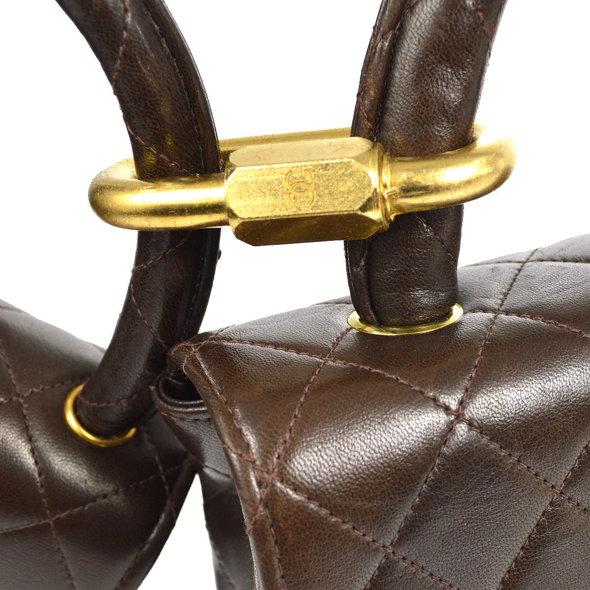 AMORE Vintage CHANEL Classic Single Flap 2 In 1 Handbag Set Brown Lambskin 24809 18 AMORE Vintage CHANEL Classic Single Flap 2 In 1 Handbag Set Brown Lambskin 24809 - Image 16