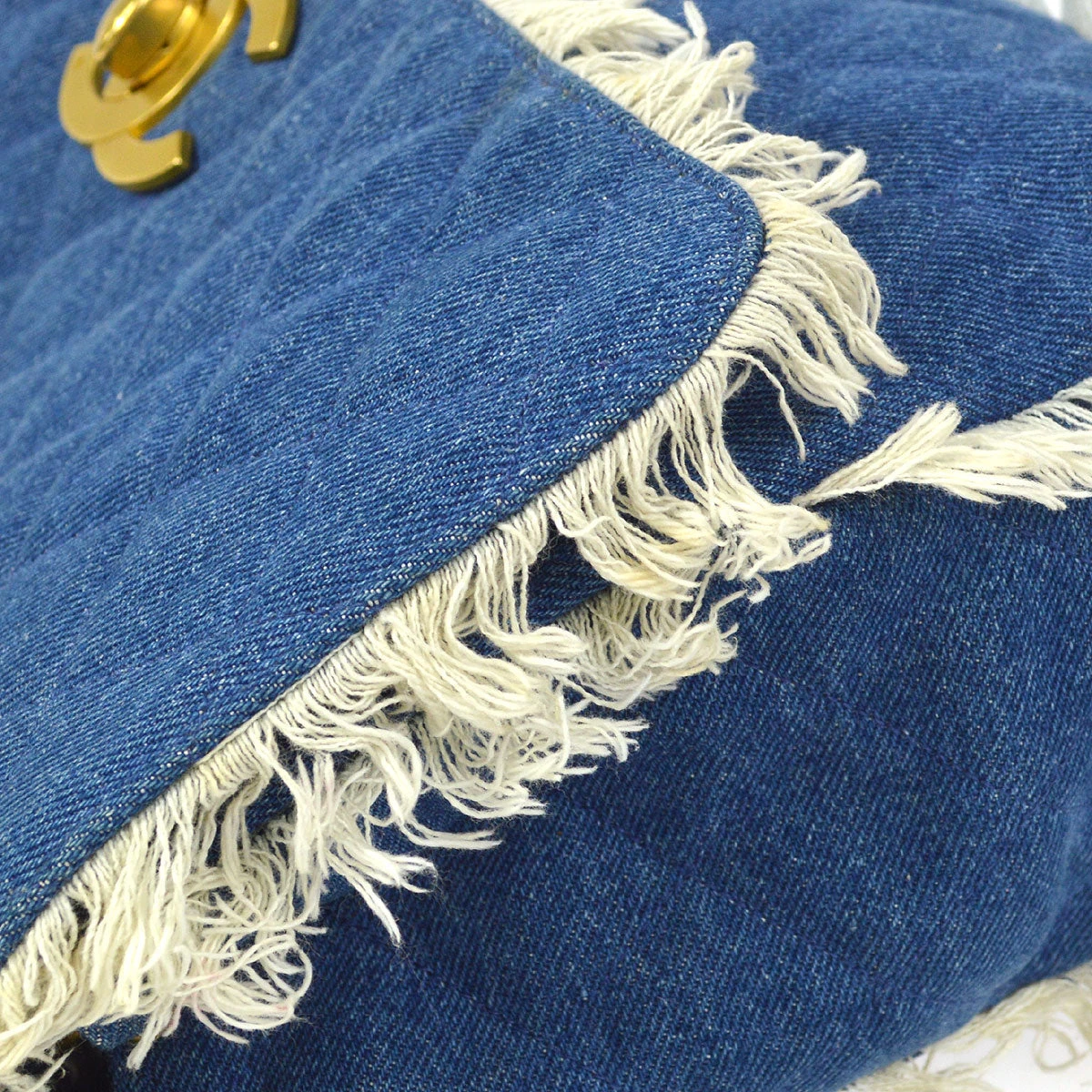 AMORE Vintage CHANEL Classic Flap Maxi Chain Shoulder Bag Indigo Denim 58227 15 AMORE Vintage CHANEL Classic Flap Maxi Chain Shoulder Bag Indigo Denim 58227 - Image 13