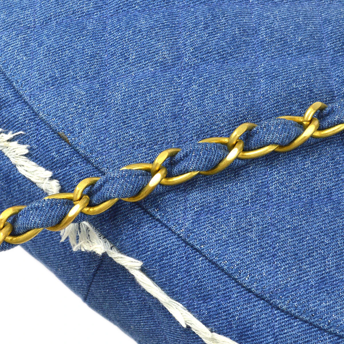 AMORE Vintage CHANEL Classic Flap Maxi Chain Shoulder Bag Indigo Denim 58227 8 AMORE Vintage CHANEL Classic Flap Maxi Chain Shoulder Bag Indigo Denim 58227 - Image 6