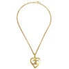 AMORE Vintage CHANEL Heart Gold Chain Pendant Necklace 95P 58044 -Best Jewelry Store 20230413 58044 01