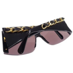 AMORE Vintage CHANEL Chain Sunglasses Eye Wear Black Small Good 58108 -Best Jewelry Store 20230413 58108 03