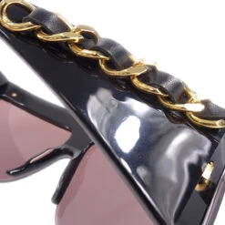 AMORE Vintage CHANEL Chain Sunglasses Eye Wear Black Small Good 58108 -Best Jewelry Store 20230413 58108 06