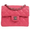 AMORE Vintage CHANEL * Classic Flap Mini Square Chain Shoulder Bag Pink Caviar 58123