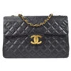 AMORE Vintage CHANEL 1994-1996 Classic Flap Maxi Black Lambskin 66455 -Best Jewelry Store 20230417 66455 01