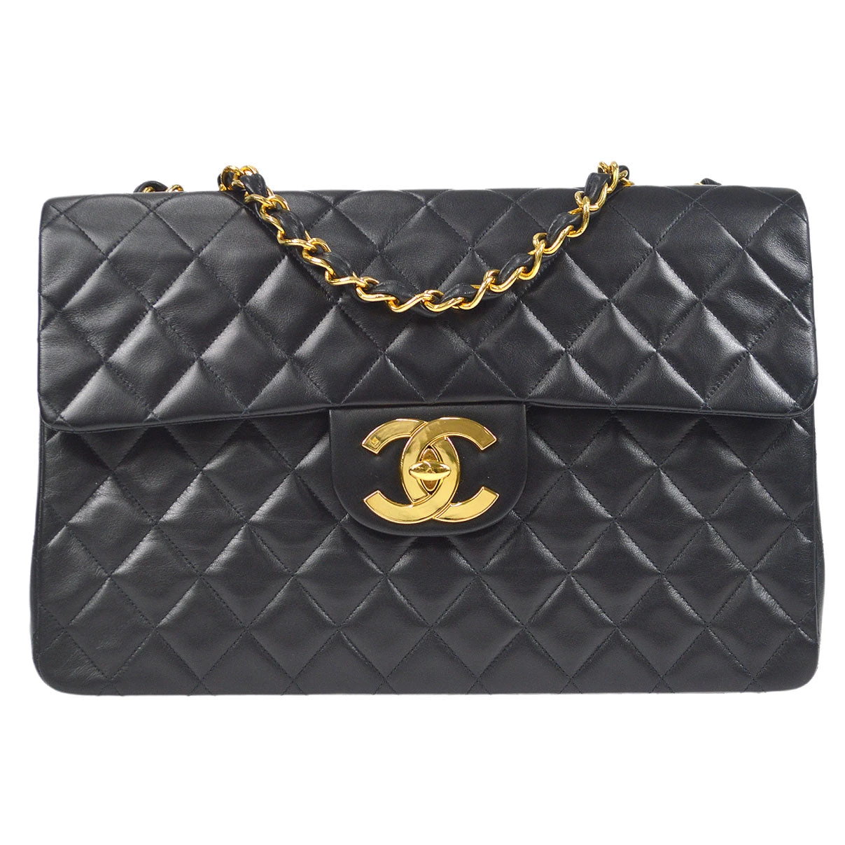 AMORE Vintage CHANEL 1994-1996 Classic Flap Maxi Black Lambskin 66455 3 AMORE Vintage CHANEL 1994-1996 Classic Flap Maxi Black Lambskin 66455