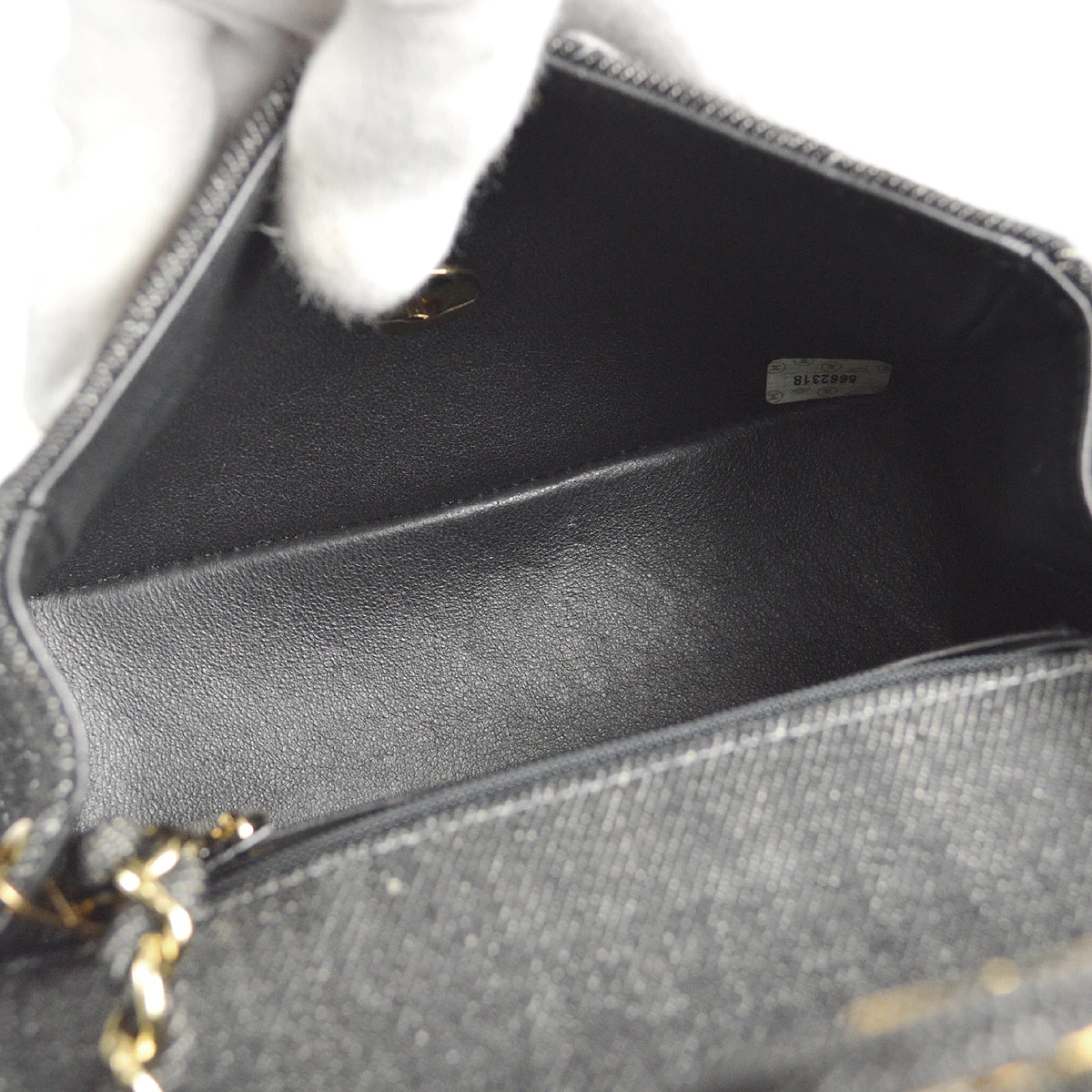 AMORE Vintage CHANEL 1997-1999 Classic Flap Mini Square 17 Black Denim 77473 20 AMORE Vintage CHANEL 1997-1999 Classic Flap Mini Square 17 Black Denim 77473 - Image 18