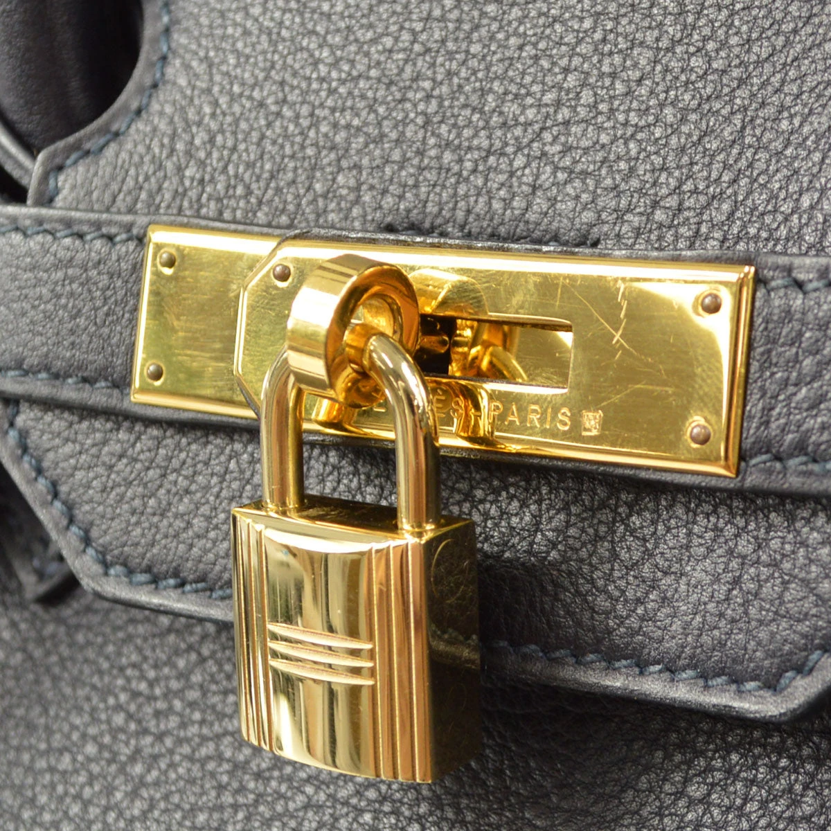 AMORE Vintage HERMES 1997 BIRKIN 35 Navy Evergrain 27392 4 AMORE Vintage HERMES 1997 BIRKIN 35 Navy Evergrain 27392 - Image 2