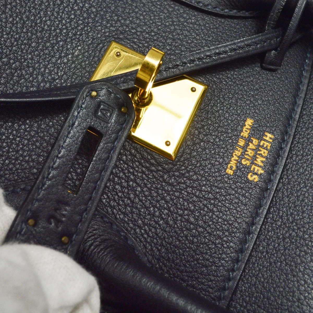 AMORE Vintage HERMES 1997 BIRKIN 35 Navy Evergrain 27392 7 AMORE Vintage HERMES 1997 BIRKIN 35 Navy Evergrain 27392 - Image 5