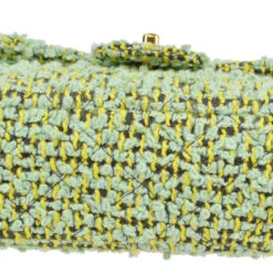 AMORE Vintage CHANEL 1991-1994 Classic Flap Handbag Medium Tweed Green 77029 -Best Jewelry Store 20230509 77029 08