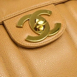 AMORE Vintage CHANEL 1991-1994 Big CC Vertical Stitch Classic Flap Jumbo Beige Caviar 87063 -Best Jewelry Store 20230525 87063 04