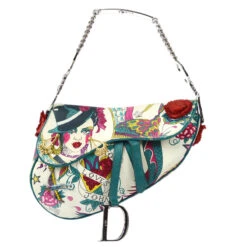 AMORE Vintage CHRISTIAN DIOR * Loves John Saddle Handbag Multicolor 67312 -Best Jewelry Store 20230605 67312 01 d10df386 c990 424b 8bc3 874f229b00fc