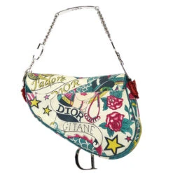 AMORE Vintage CHRISTIAN DIOR * Loves John Saddle Handbag Multicolor 67312 -Best Jewelry Store 20230605 67312 02 43318eb7 a1e1 4034 b006 9811011ee506