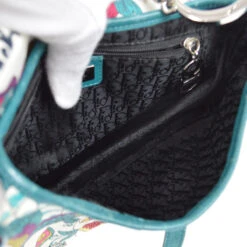 AMORE Vintage CHRISTIAN DIOR * Loves John Saddle Handbag Multicolor 67312 -Best Jewelry Store 20230605 67312 08